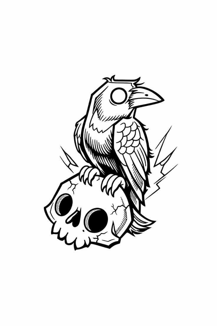 Corvo sobre Caveira