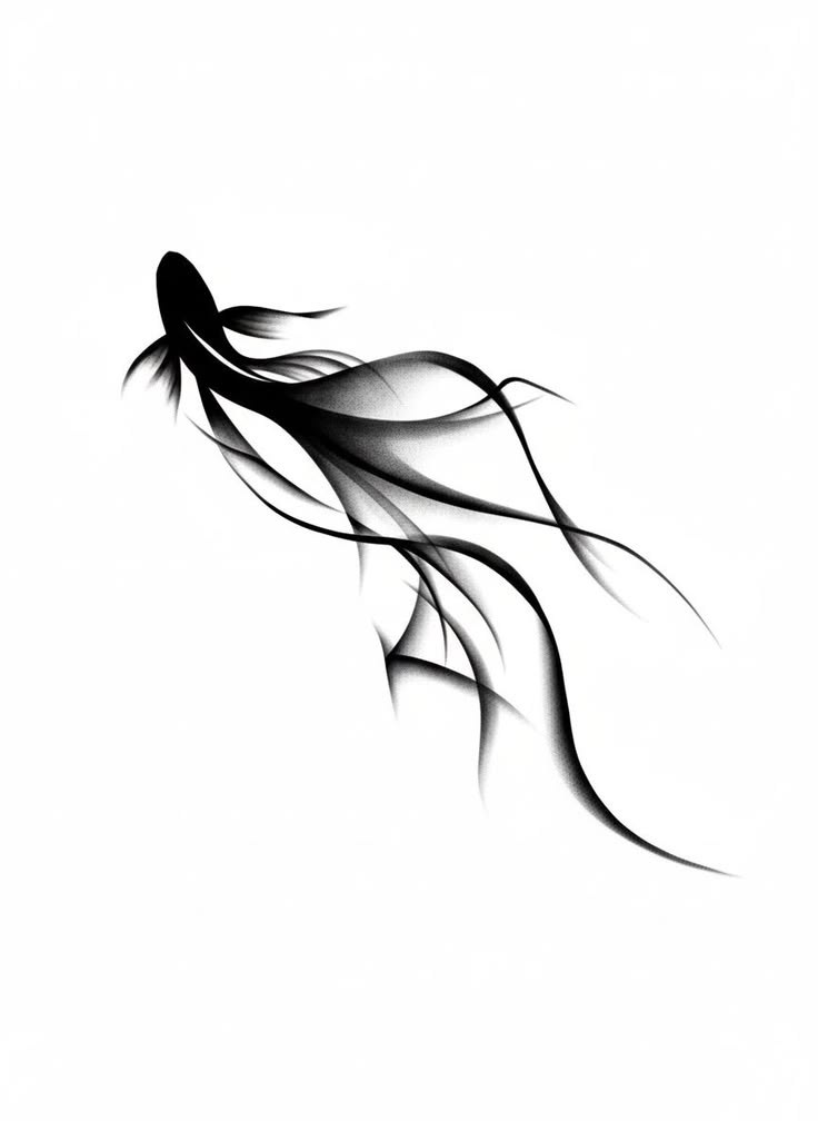 Peixe Abstrato em Blackwork